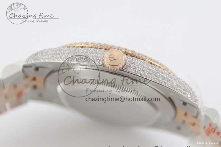 1225 Affordable Datejust 41 SS RG Full Diamonds TWF 1:1 Best Edition Arabic Markers Dial on Jubilee Bracelet A 2385